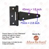 5.5 Inch Makheloth Antique Wrought Iron Heavy Duty Strap T-Hinge